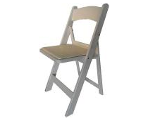 White Folding Chair with pad